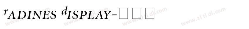 Radines Display字体转换